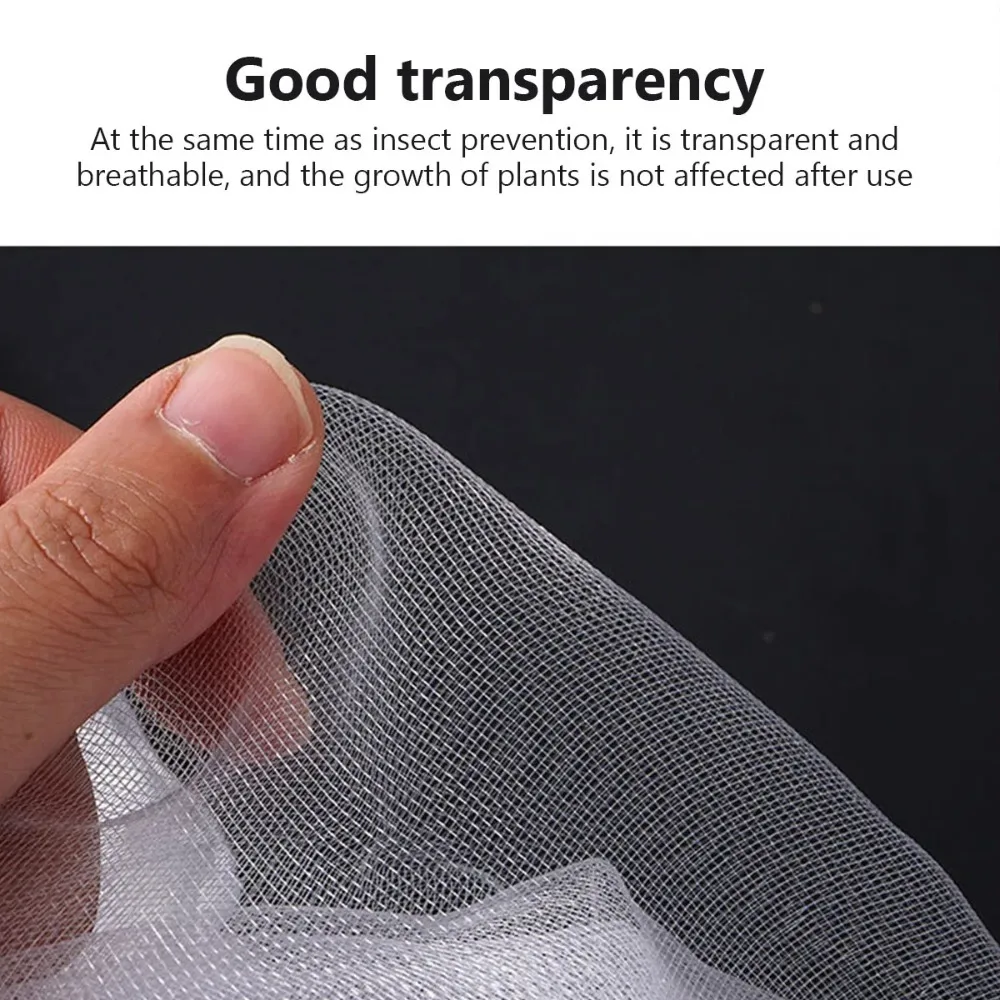 Zip Drawstring Plant Insect Screen Cover Plant Protection Pest Control Fruit Tree Protective Netting Mesh Lightweight