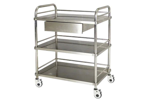 Hebei Factory Sale Stainless Steel Emergency Medicine Trolley Medical Tablet Trolley