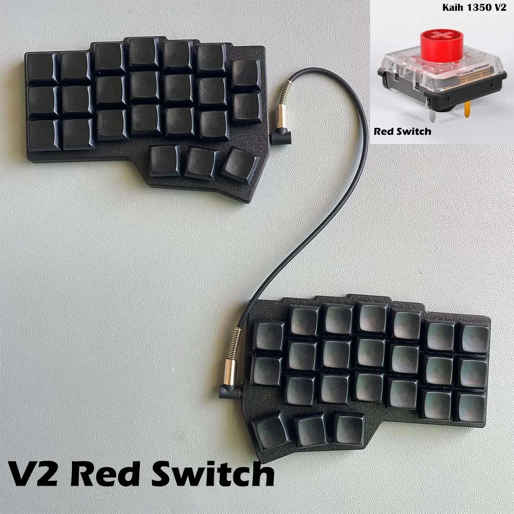 CHOC Corne Laag profiel gesplitst mechanisch toetsenbord Bedraad Hot-swap Kaih Chocalate V1/V2 Schakelaar Bedraad RGB VIAL Programmeerbaar