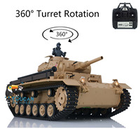 Heng Long 1/16 Scale 2.4G 360° Turret 7.0 Plastic German Panzer III RTR RC Tank 3849 Remote Control Military Car Toys TH17364