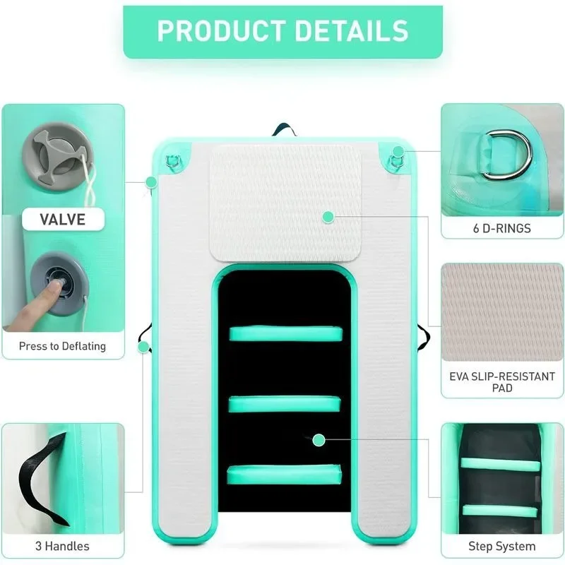 Inflatable Pet Water Floating Board Dog Floating Mat Toy Slope Climb Floating Bed Swimming Pool - view 6