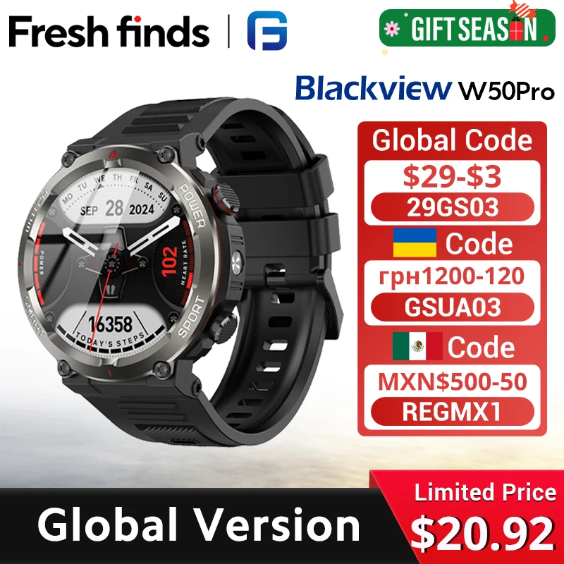 [World Premiere] Blackview W50 Pro Smartwatch 1.45\