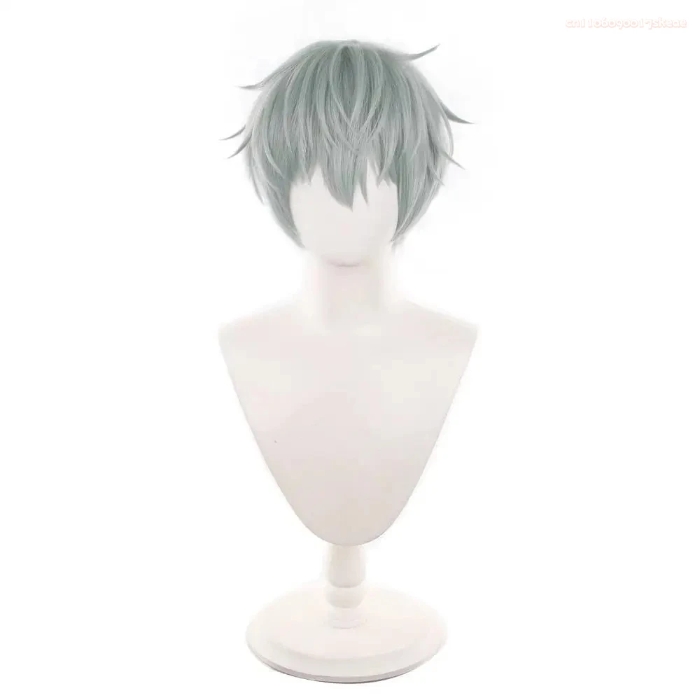 アニメエイリアンステージティルコスプレウィッグ男性女性シオングレーショートヘア耐熱合成かつらハロウィンパーティー小道具