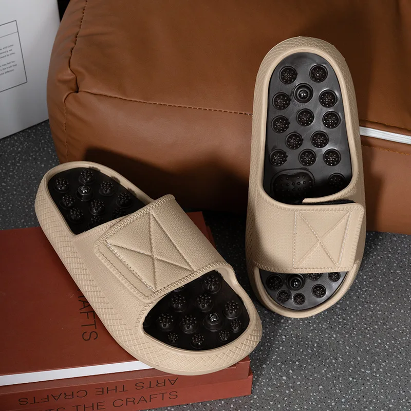 HOTSale Akupressur-Massage-Slipper Unisex Bequeme Hausschuhe Fußakupunktur-Massageschuhe Rutschfeste Freizeit-Strandslipper