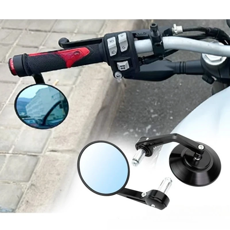 Motorcycle CNC modified reverse mirror handlebar mirror 22MM all aluminum circular handlebar mirror