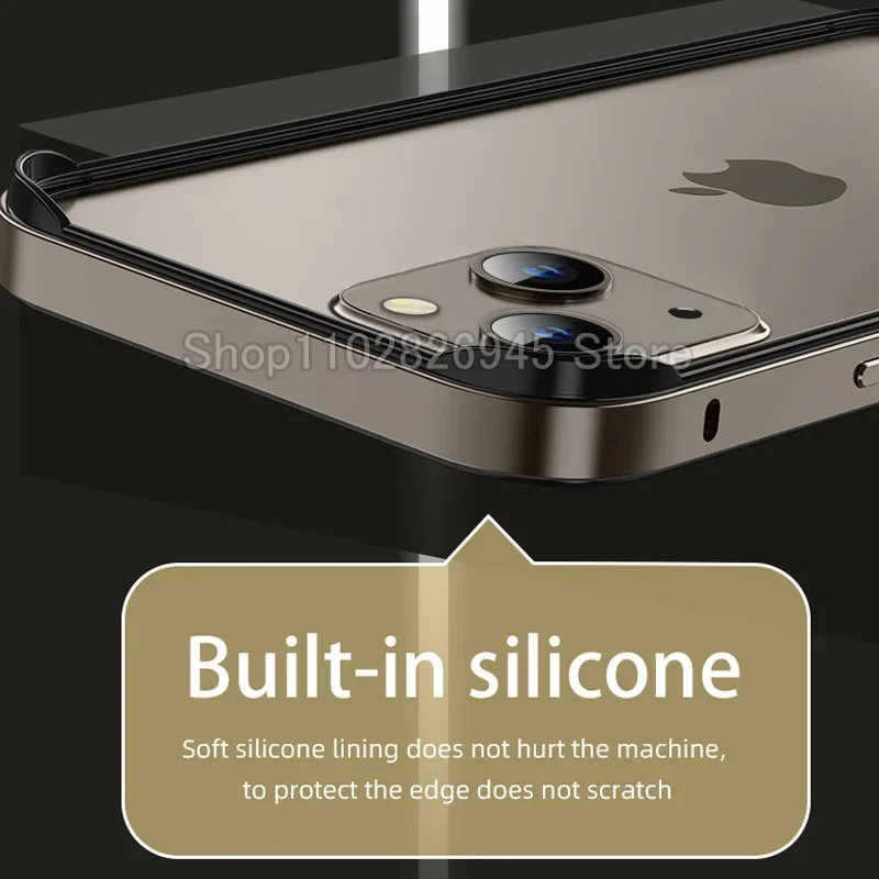 Hybrid Silicone Frame Aluminum Metal Phone Case For iPhone 16 15 14 13 12 11 Pro Max Better Heat Bumper