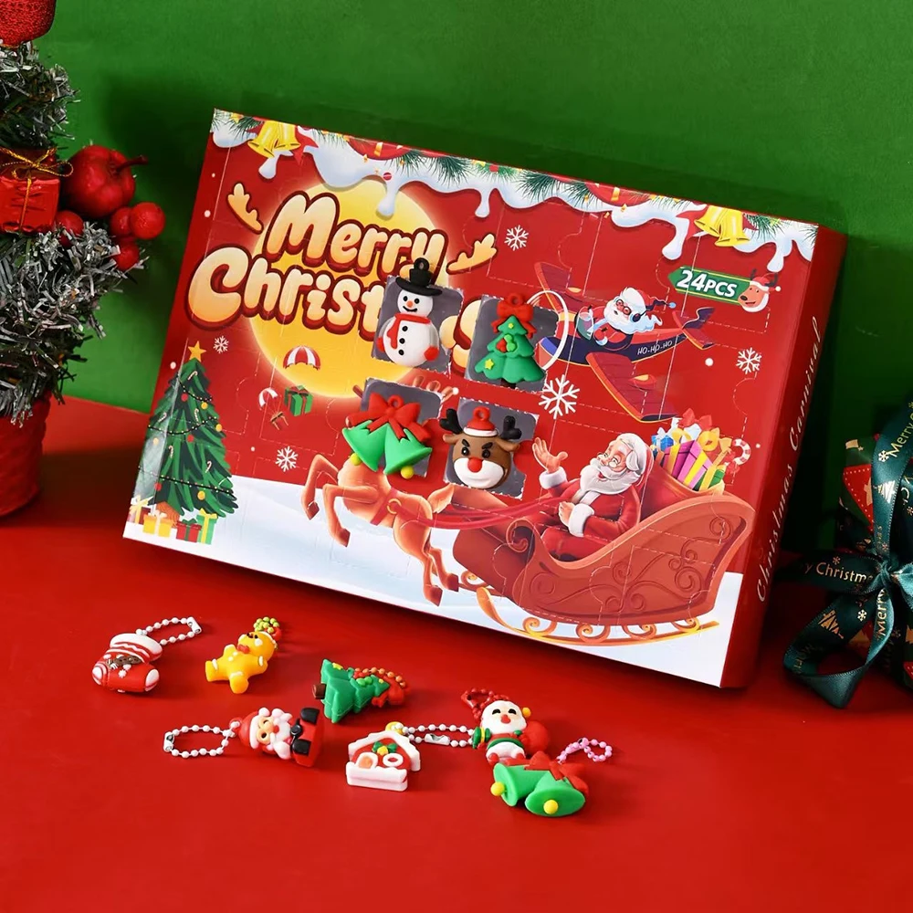 Christmas Advent Calendar Presents Gift Treasure Hunt Box Decorations 2025 Gifts Figurine Things for Diy Christmas Calendar Gift