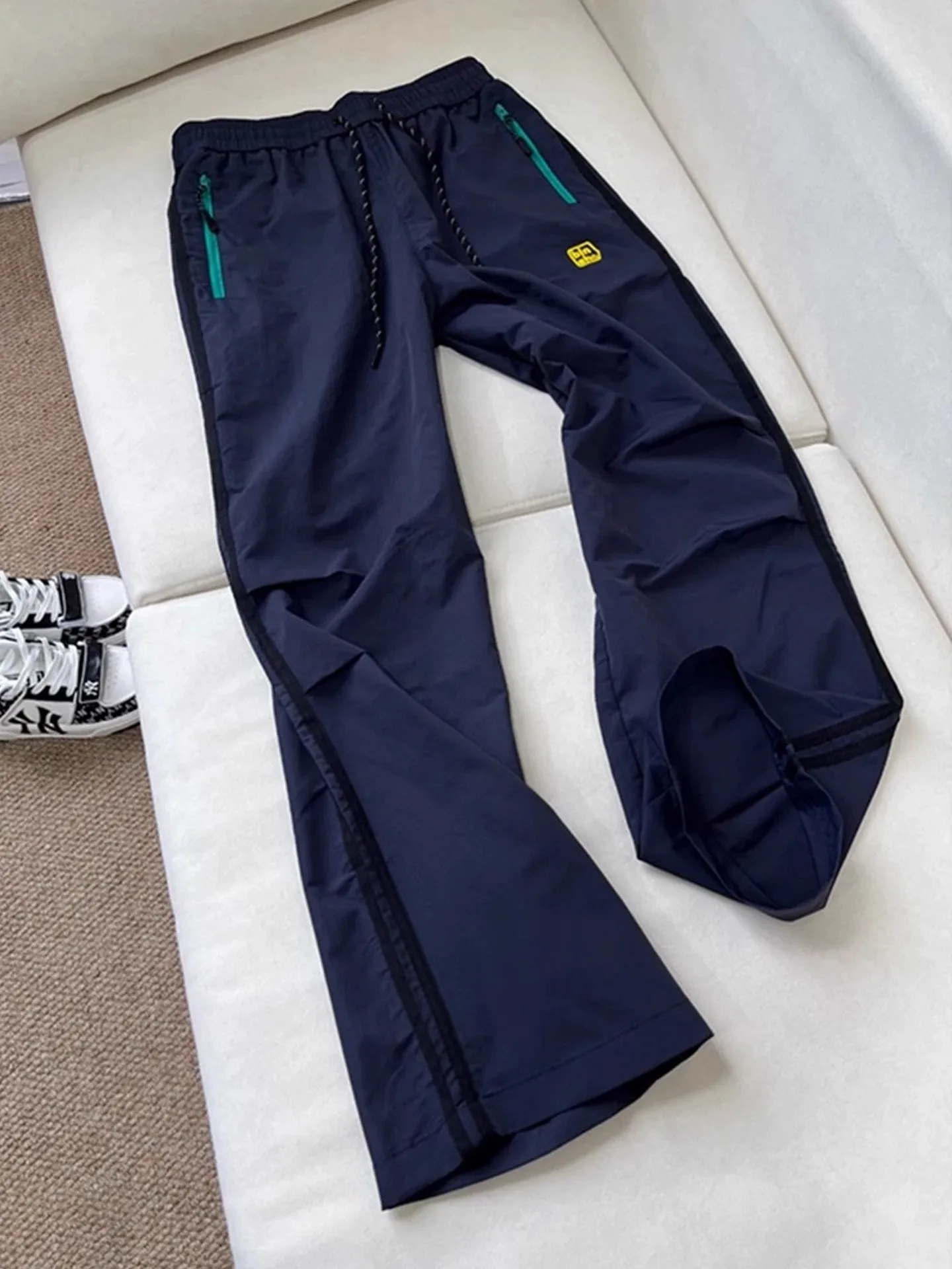 

Qui Dry Nylon Sports Pants Men's Summer Lightweight Hiking Paratrooper Workwear Trousers Mountain Climbing Straight Leg Pants