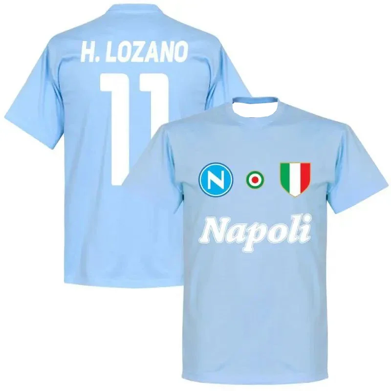 الطبعة بوتيك أزياء نابولي 3D مطبوعة كرة القدم قصيرة الأكمام تي شيرت نابولي مهرجان الموسيقى التدريب جيرسي شخصية سوداء