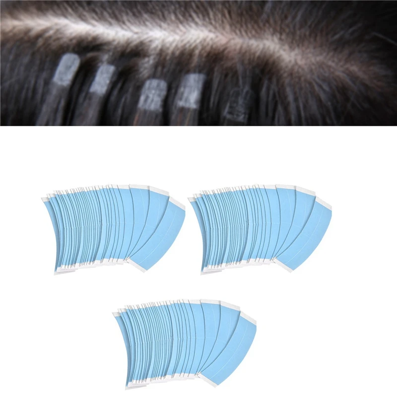 108Pc/Lot Fixed Hair Double Tape Wig Adhesive Extended Hair Strip Waterproof for Toupee Lace Wig Film with Slitting Line