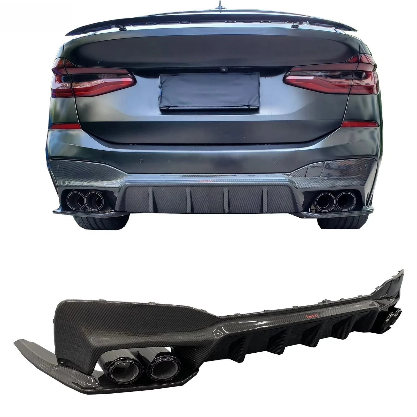 

Dry Carbon Option Carbon 630i G32 Rear Diffuser Bumper For 6-Series Gt 630i G32 2017+ Fitment