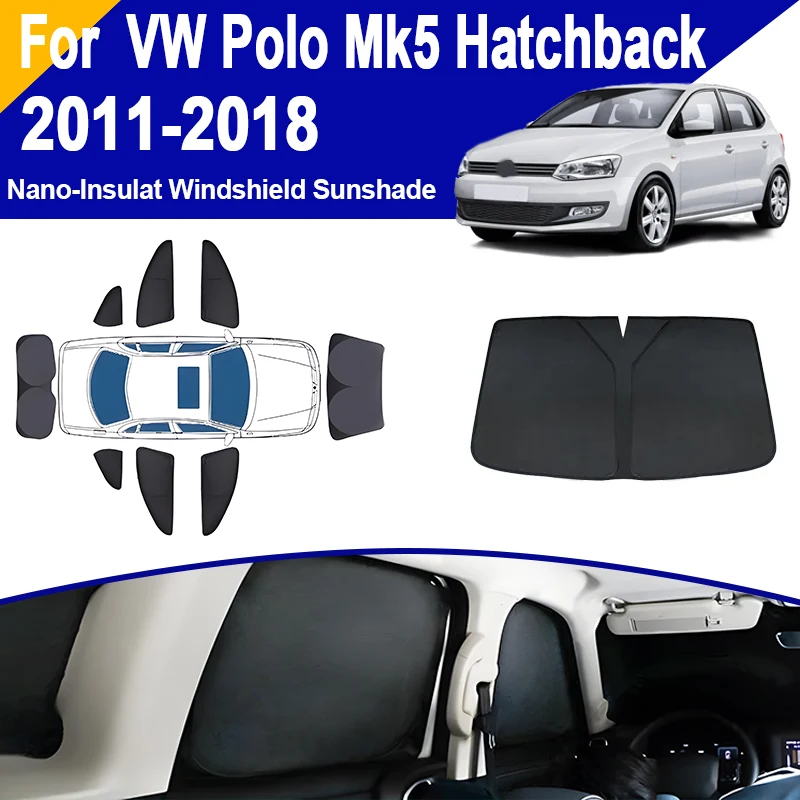 

Солнцезащитный крем, оконная шторка для VW Volkswagen Polo Mk5 2011-2018 2012, блокрующий свет хэтчбека, защита конфиденциальности, автомобильные аксессуары