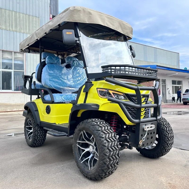 2026 نموذج جديد 4 مقاعد عربة جولف 72 فولت بطارية ليثيوم عربات غولف الكبار 4WD الشارع القانوني عربات الغولف الكهربائية #2