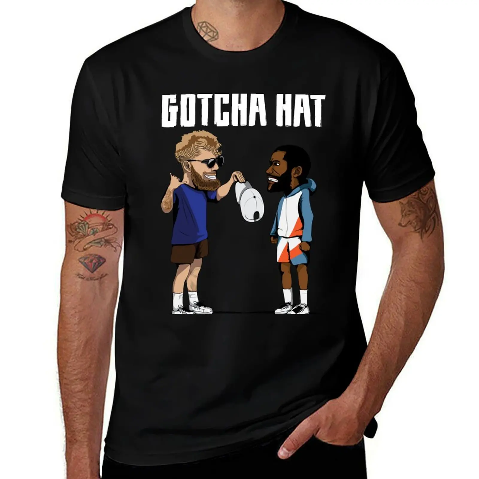Gotcha Hat Funny T-Shirt Plus Size Basic Cotton T-Shirt