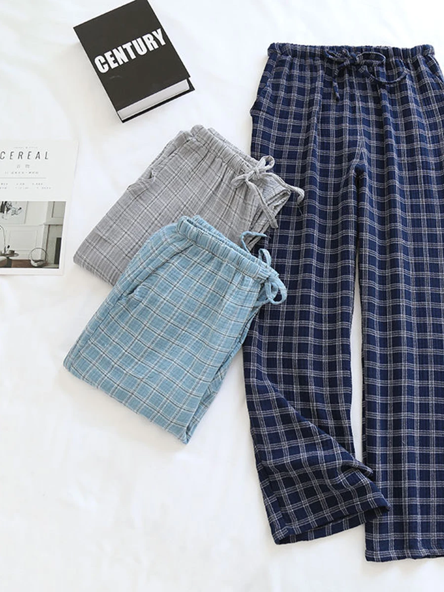 Spodnie od piżamy Męskie cienkie spodnie na wiosnę i jesień Plus Size Casual Loose Summer Single Pants Można nosić poza domem Spodnie