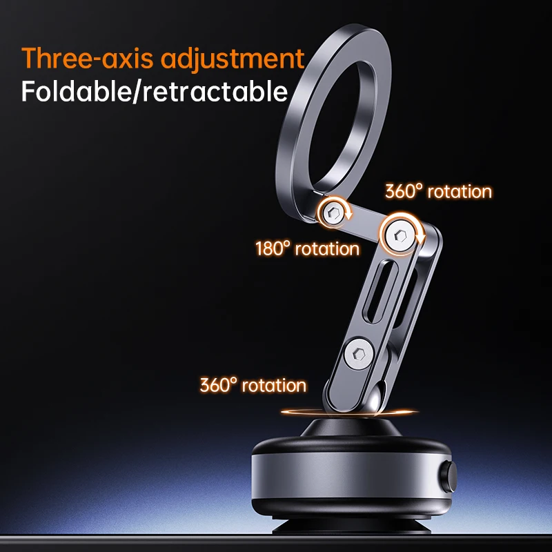 Boneruy X93 2025 Foldable Magnetic Car Holder for 16 15 Pro Max 360-Degree Rotation 360-Degree Rotation Flexible