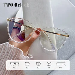Trend Transparent Eyeglass Frame for Women Decorative 0 Diopter Optical Prescription Glasses Frames Female 2025 Stylish Designer
