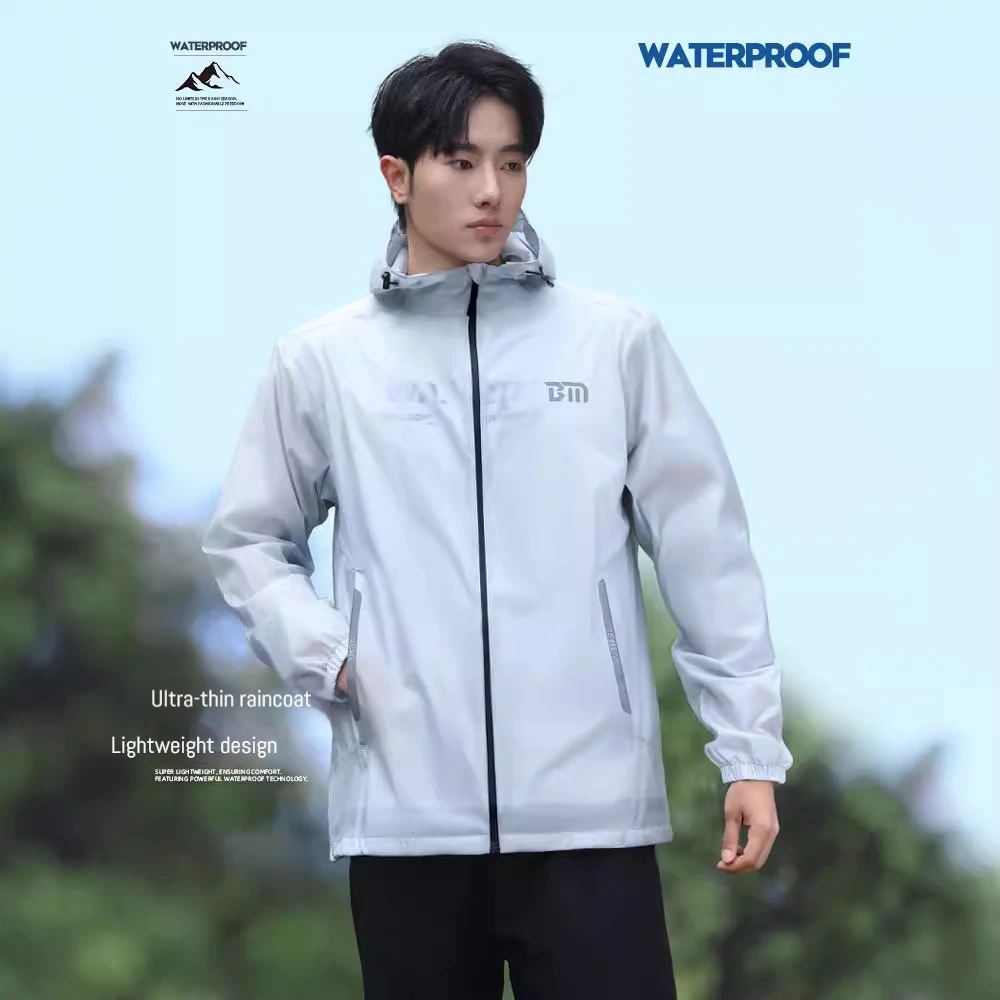 One Piece Coat Raincoat Outdoor Lightweight Split Type Men's Motorcycle Riding Raincoat for Rainstorm Prevention