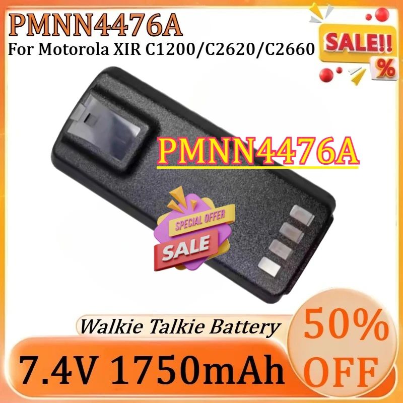 

For Motorola XIR C1200/C2620/C2660 Two Way Radio Battery New PMNN4476A 7.4V 1750mAh Rechargeable Battery