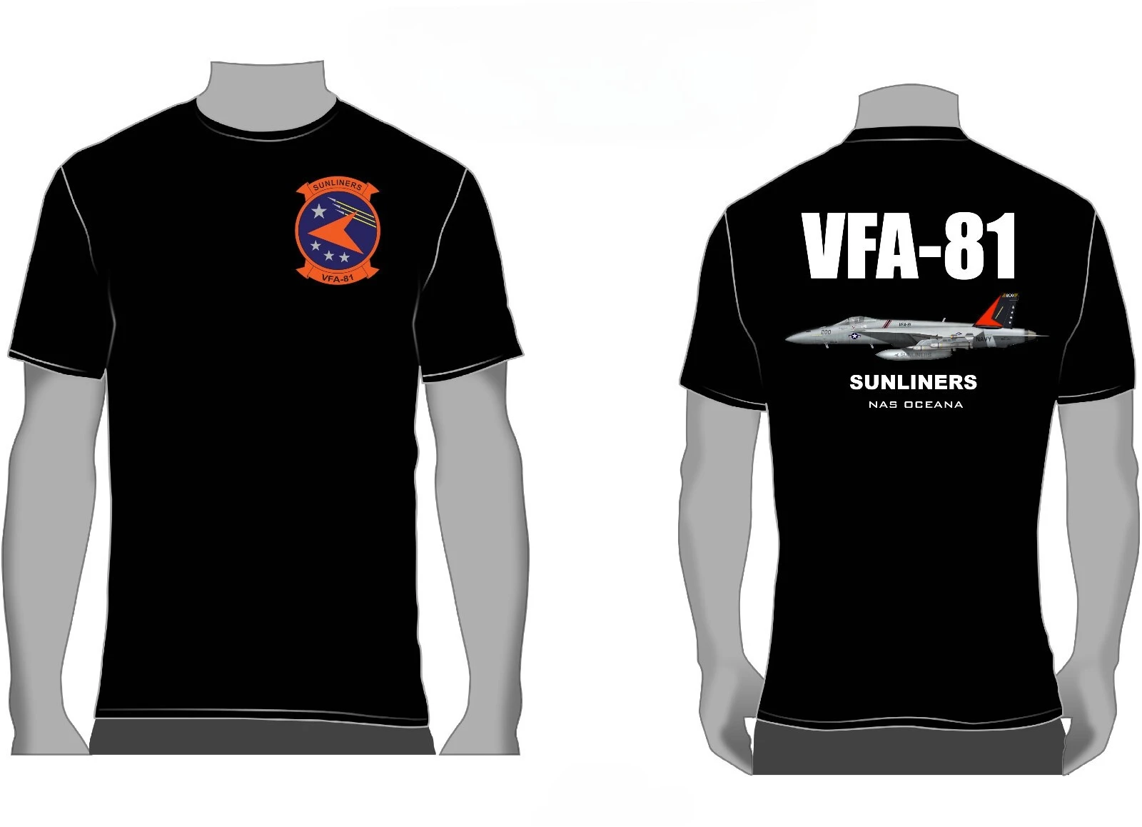 

USN VFA-81 Sunliners Squadron T-Shirt 100% Cotton O-Neck Short Sleeve Summer Casual Mens T-shirt Streetwear