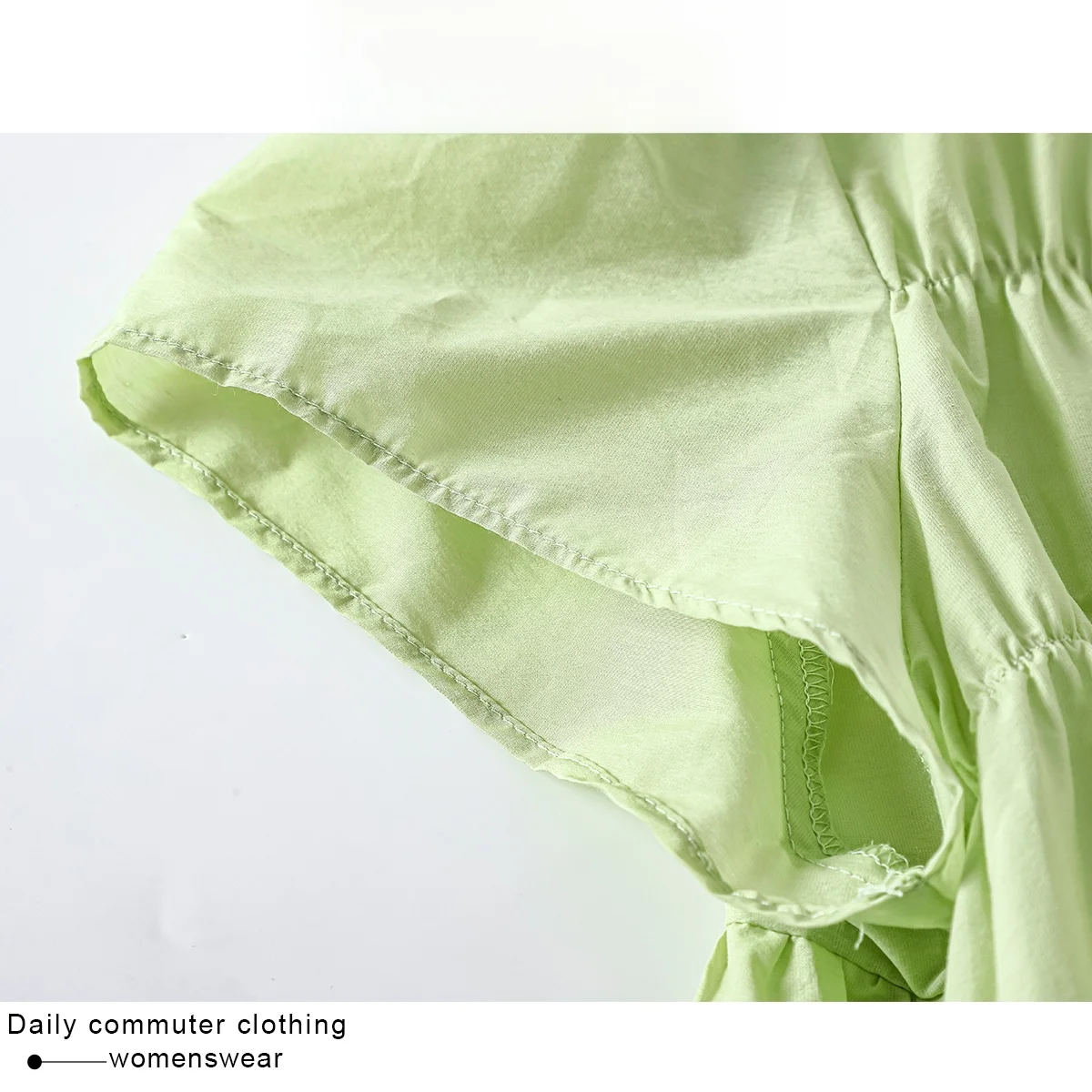 Coehkg Women's Loose ort Sve irt Spring Summer New Sle Pleated Base Layer Square Collar Versatile Top Faion