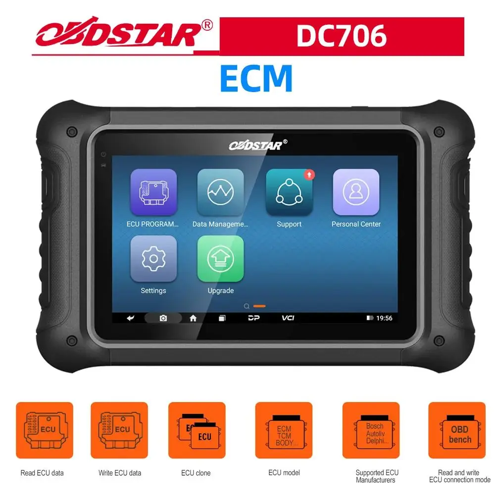 OBDSTAR DC706 ECU Tool Full Version A/ B/ C Version for Car and Motorcycle ECM & TCM & BODY Clone by OBD or BENCH