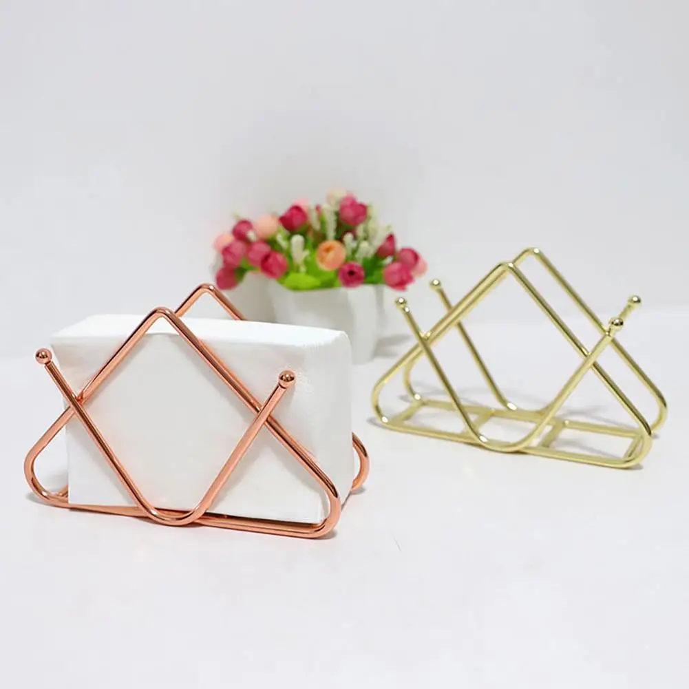 

Modern Paper Towel Holder Triangle Shape Tissue Stand Stainless No Deformation Napkin Dispenser Bar Kitchen Table Napkin Holder