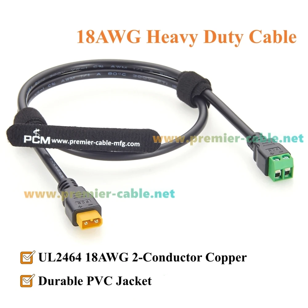 XT30 Stecker auf 2-Pin Schraubklemmenadapterkabel 18AWG XT30 auf 5,0mm Raster Lötfreies Anschlusskabel für LiPo-Akku – Detail 5