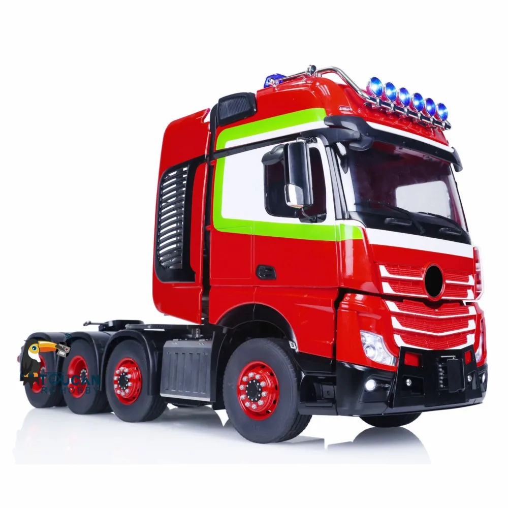 RTR LESU RC 1/14 トラクタートラック メタルシャーシ 8×8 DIYキャビンカーモデル ライト・サウンド・スモークユニット付き 組み立て済みおもちゃ ギフト THZH1509