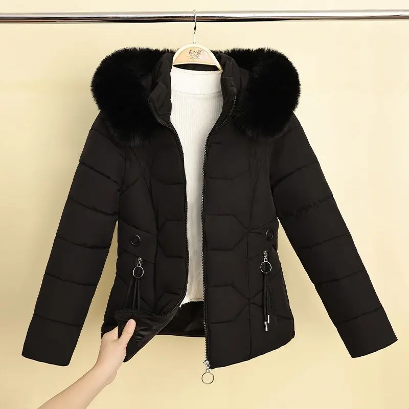 2024 Winter Women Hooded Jacket Coats Long Parkas Female Down Cotton Overcoat Thick Warm Padded Windproof Casual Windbreaker 3XL