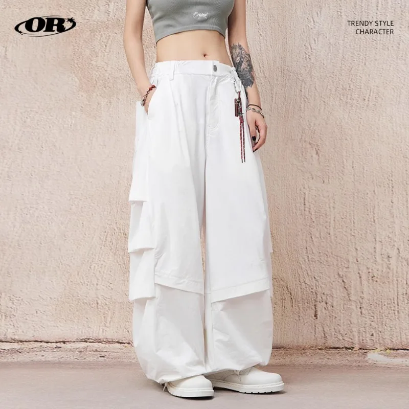 OR FL Fun Stars Pendant Baggy Staraight 100 Cotton Women Cargo Trousers Trendy Brand Deconstruction  Slacks Women's Y2k Pants