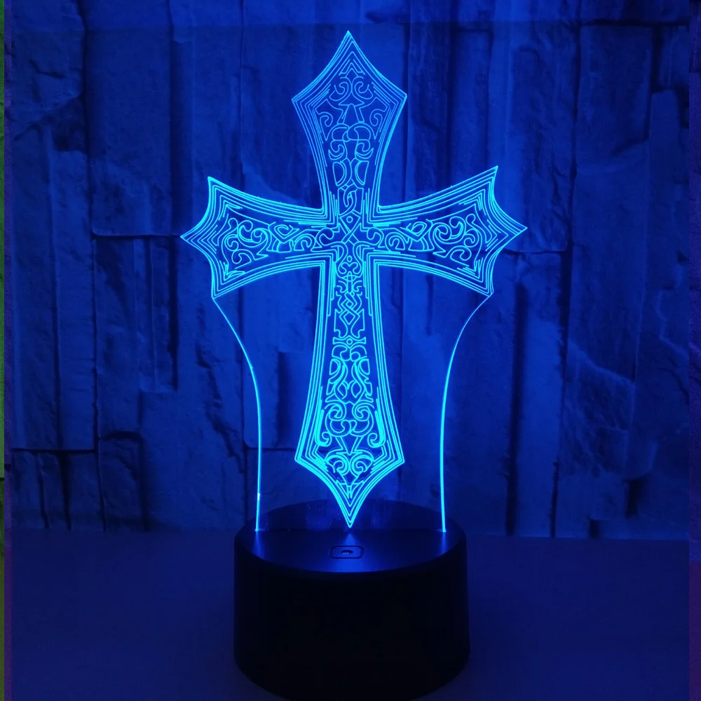 Insegna Al Neon A Croce Con Gesù, Decorazione Murale USB, Luce Regolabile, Per Natale, Pasqua E Battesimo