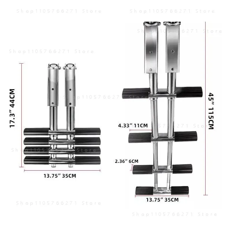 Stainless steel telescopic gangway yacht accessories rust-proof marine supplies boarding ladder