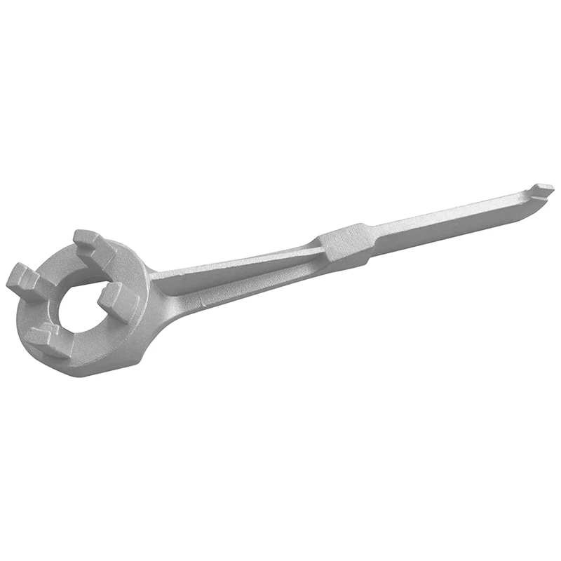 

Aluminum Drum Plug Wrench For Opening 10 15 20 30 50 55 Gallon Drums, Suitable For 2 Inch And 3/4 Inch Lids