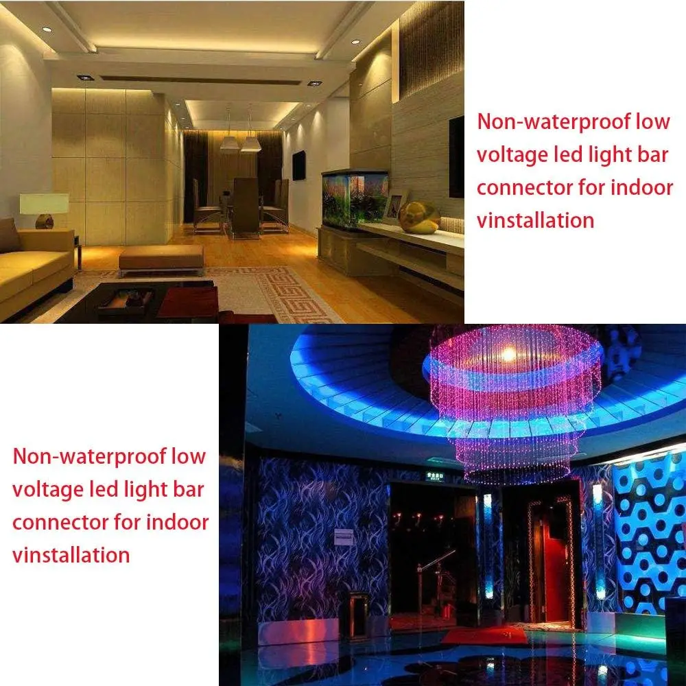 50/20pcs accessori per strisce LED per 8mm 2 Pin 3528 5050 Single Color Solderless PCB Board Wire Free Welding LED Tape Connectors