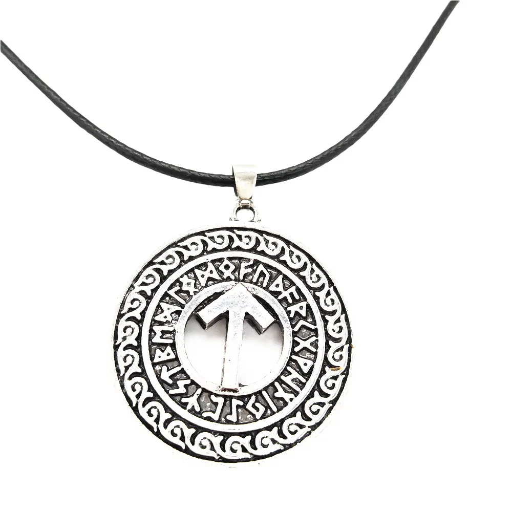 Runic TIWAZ Rune For Victory Viking Jewelry Norse God Protection Runes Talisman Amulet Necklace Men Women Pagan Accessories