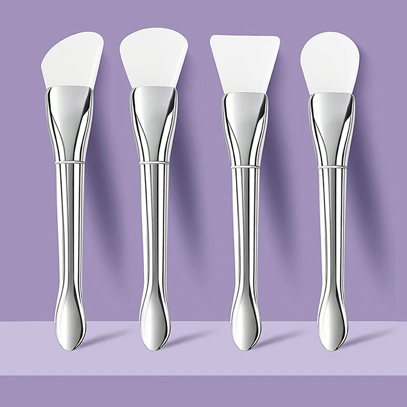 Cepillo de silicona para máscara Facial, maquillaje de cabeza suave, cepillos profesionales de crema de barro, bricolaje, cuidado de la piel, Base, Gel, herramienta cosmética de belleza