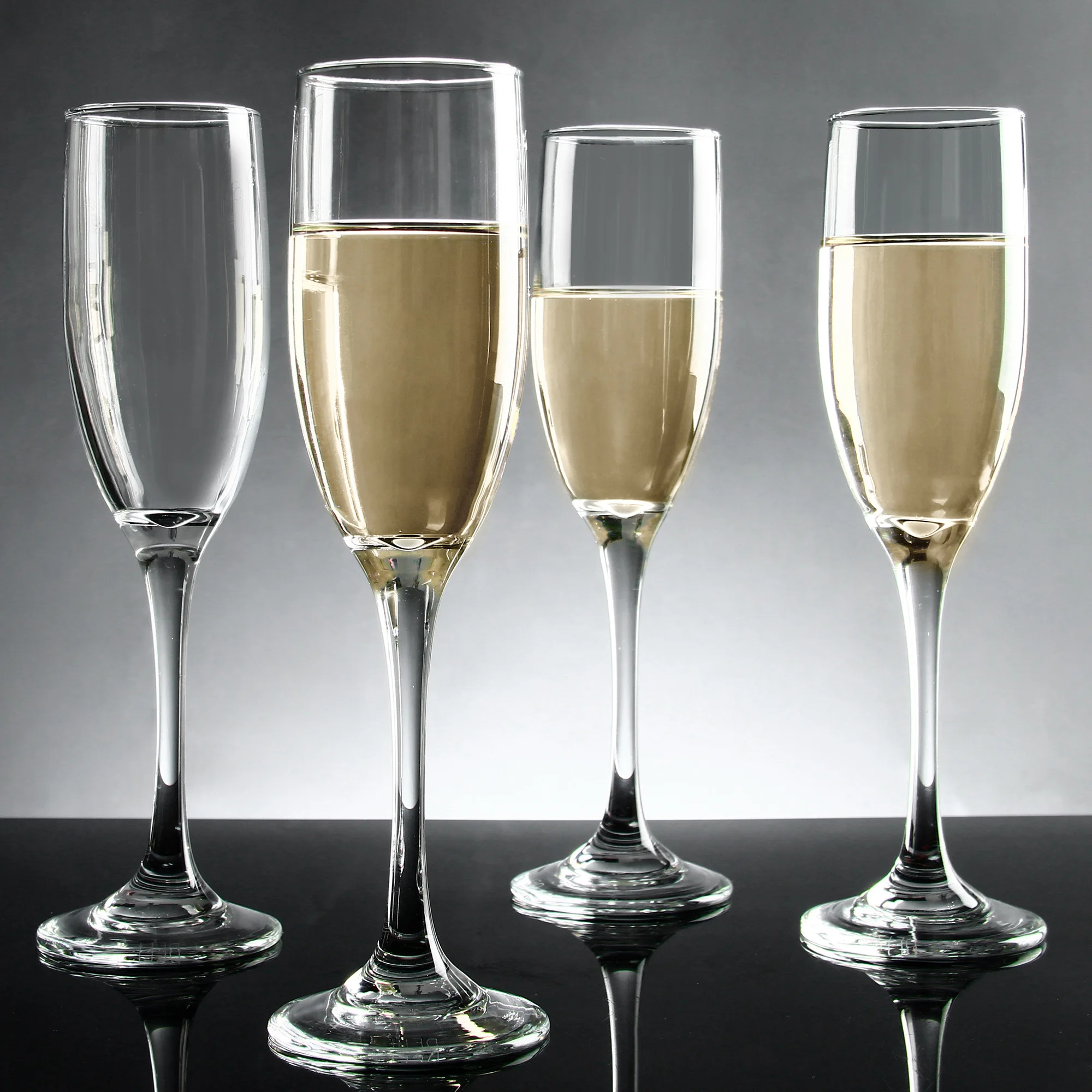 Champagne Glazen, 6 Oz Champagne Fluit Glazen Set Van 12, Heldere Champagne Fluiten Voor Feest, Thuis, Restaurant Gebruik, Capaciteit