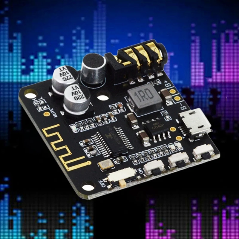 BT5.0 PRO Audio Module+Case MP3 Audio Decoder Board With Mic Lossless Car Speaker Audio Amplifier