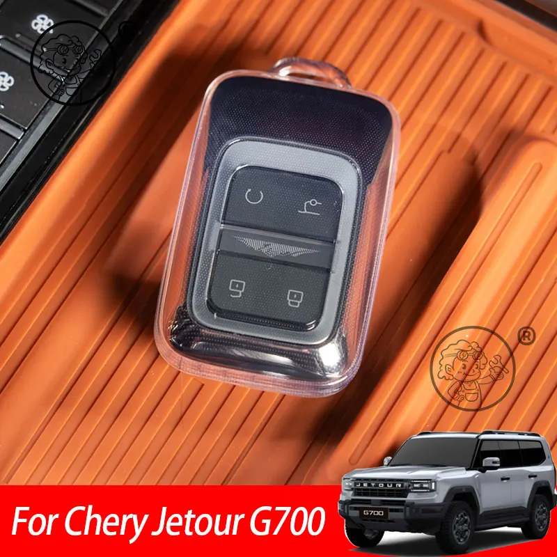 

For Chery Jetour G700 2026 2027 TPU Transparent Car Smart Key Cover Key Case Remote Control Cover Protection Accessories