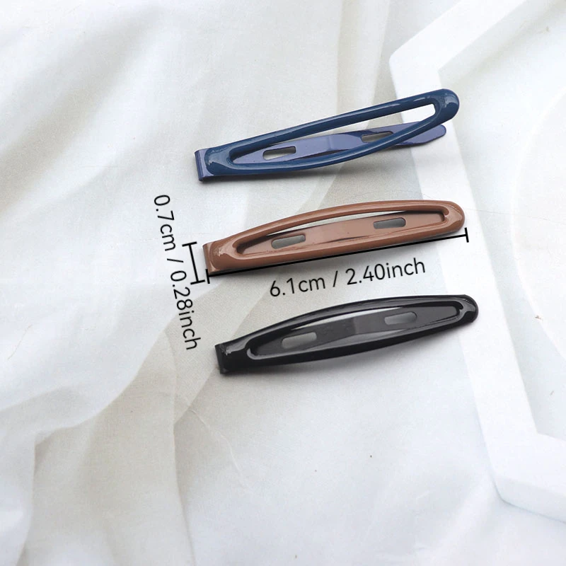 4 Stücke Schwarz Saphir Blau Snap Pea Haarspangen Einfache Haarspangen Styling Werkzeuge Mode Haarschmuck Kopfbedeckung – Detail 4