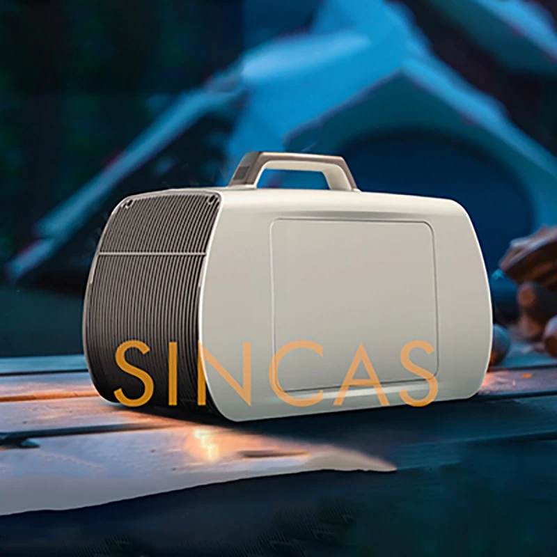 

4-в-1 портативный кондиционер с подогревом и охлаждением 1800 Вт Bluetooth аудио голосовой охлаждающий блок бесшумный открытый кемпинг 12 В/24 В/220 В