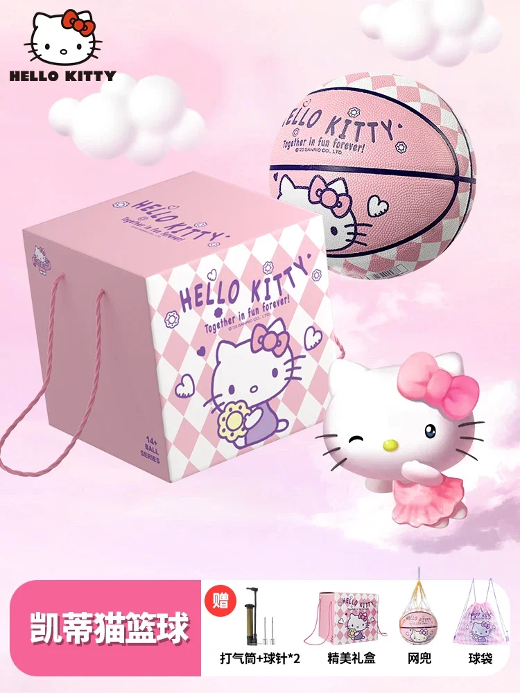 Kawaii Hello Kitty Sanrio Hello Kitty Kuromi Basketball Gift Box No.7 Basketball Outdoor Basketball Toys Birthday Gift For Girls