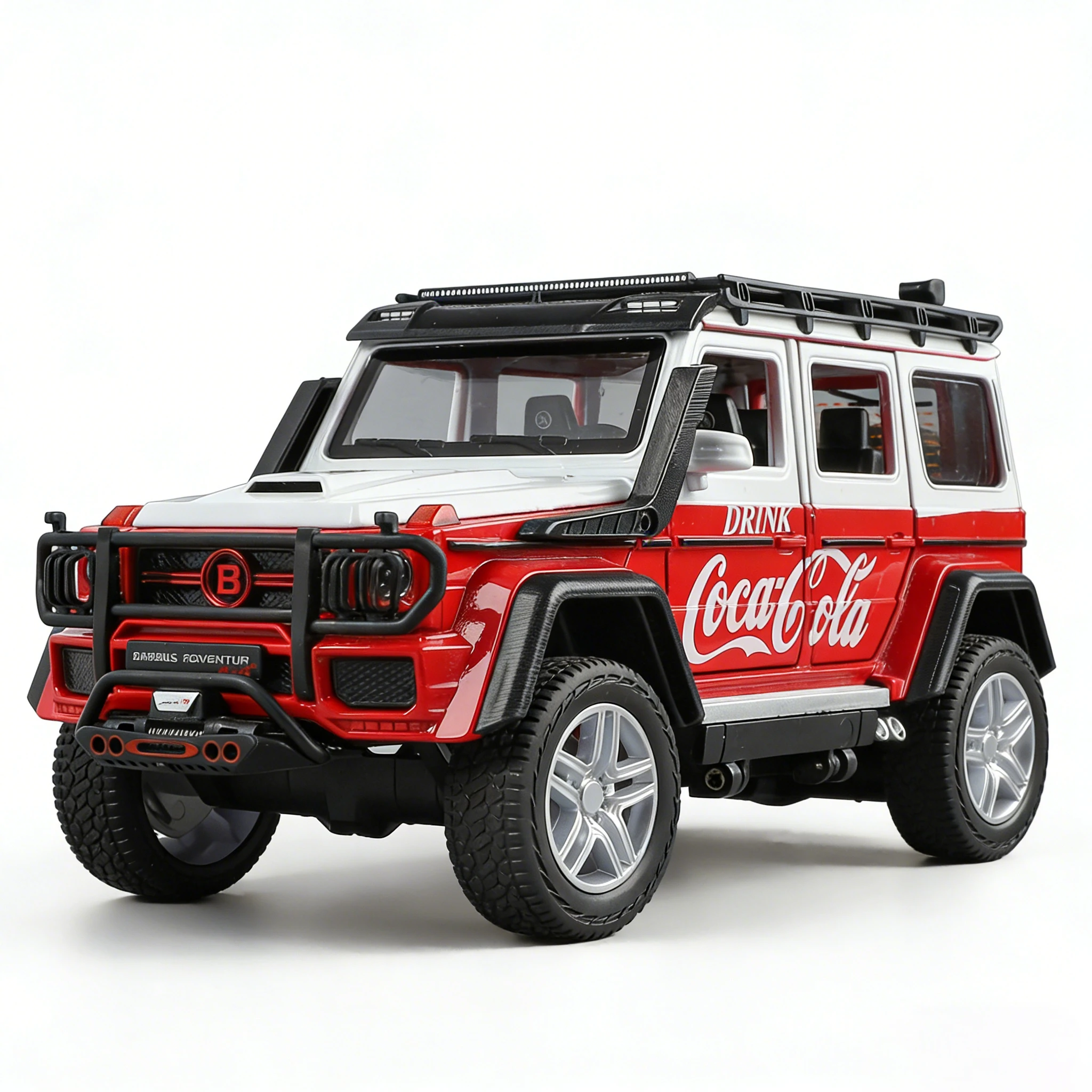 1:24 Cola Model G63 Terreinwagen Model Simulatie Motordetails Metaal spuitgieten Kinderspeelgoedauto Collectie Ornament