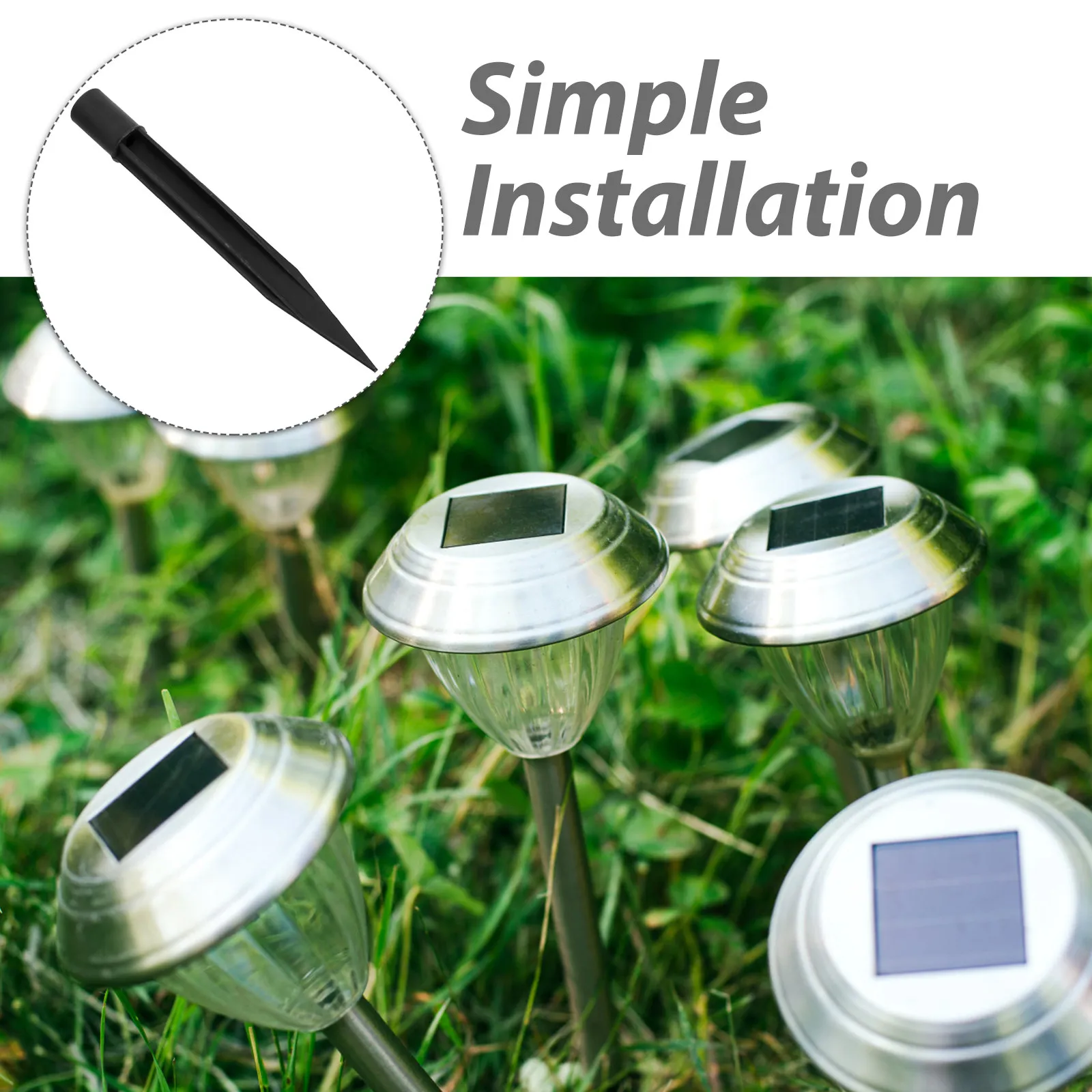 20PCS Plastic Christmas Light Stakes: Plastic Replacement Spikes for Solar Pathway Lights - Ground Inserts for Outdoor Pathway,