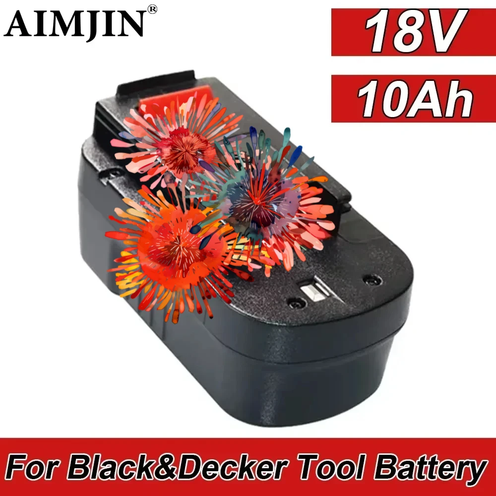 

For Black& Decker Hpb18 Fs180 A1718 A18NH BD18PSK EPC18 HP188F2B KC1800Sk Fs1800 Rechargeable Tools Battery 18v 10000mAh