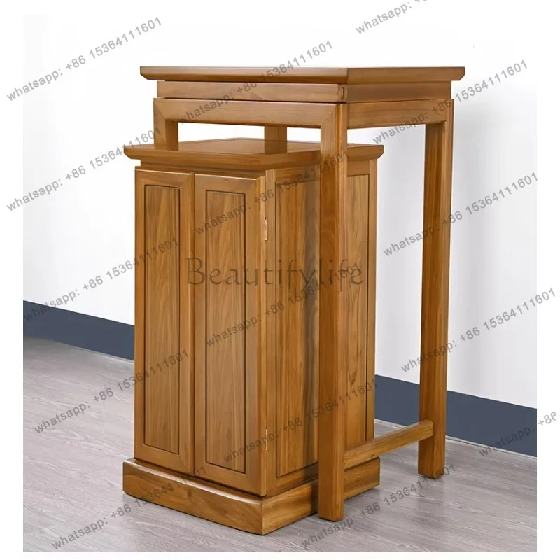 YJ Modern Light Luxury Small Buddha Shrine Cabinet with Altar Table for Home Worship Feng Shui Decor