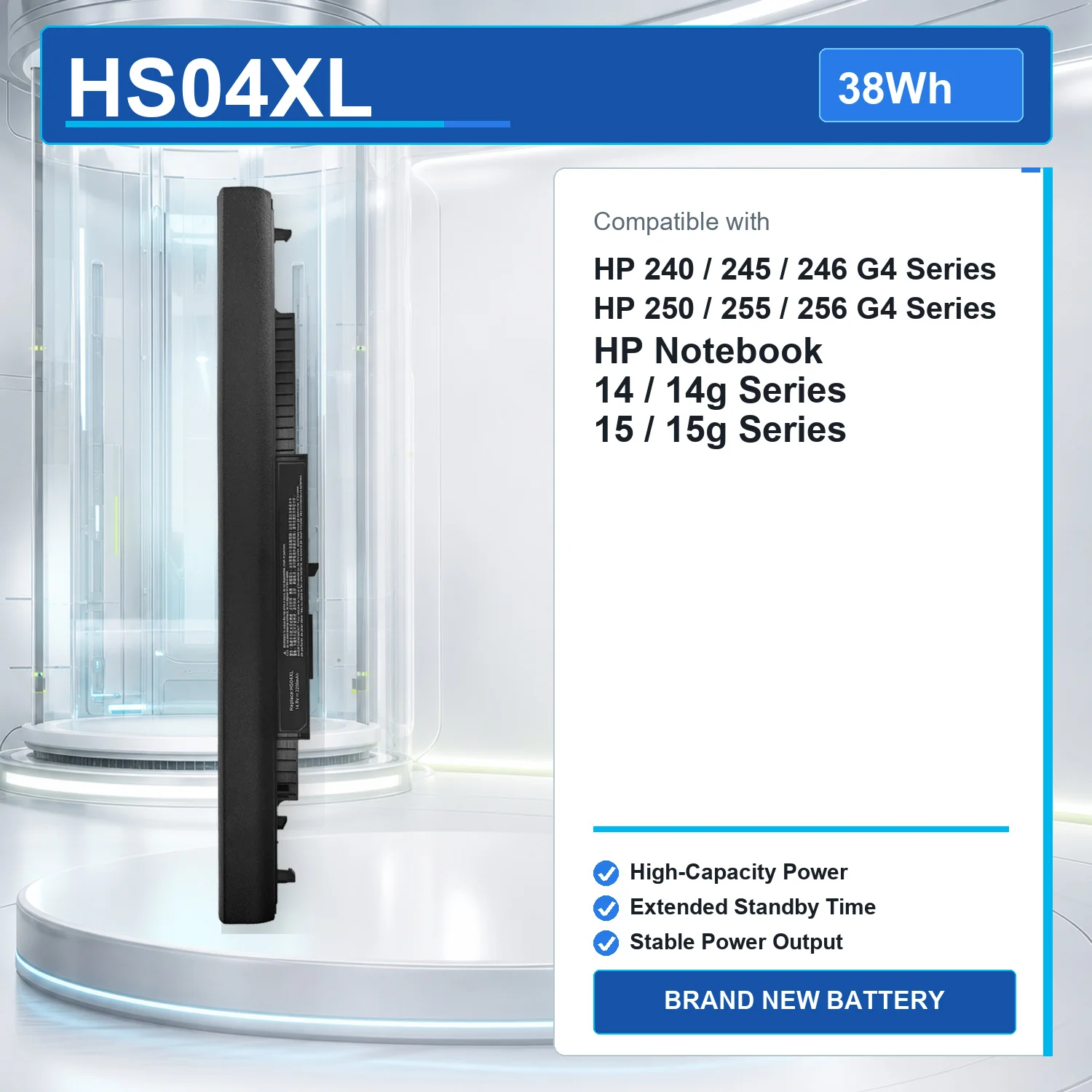 HS04XL 38Wh 14.8V Laptop Battery For HP 240 245 246 250 255 256 G4 Notebook 14 15 14g 15g HS03 HS04 HSTNN-LB6U TPN-I119
