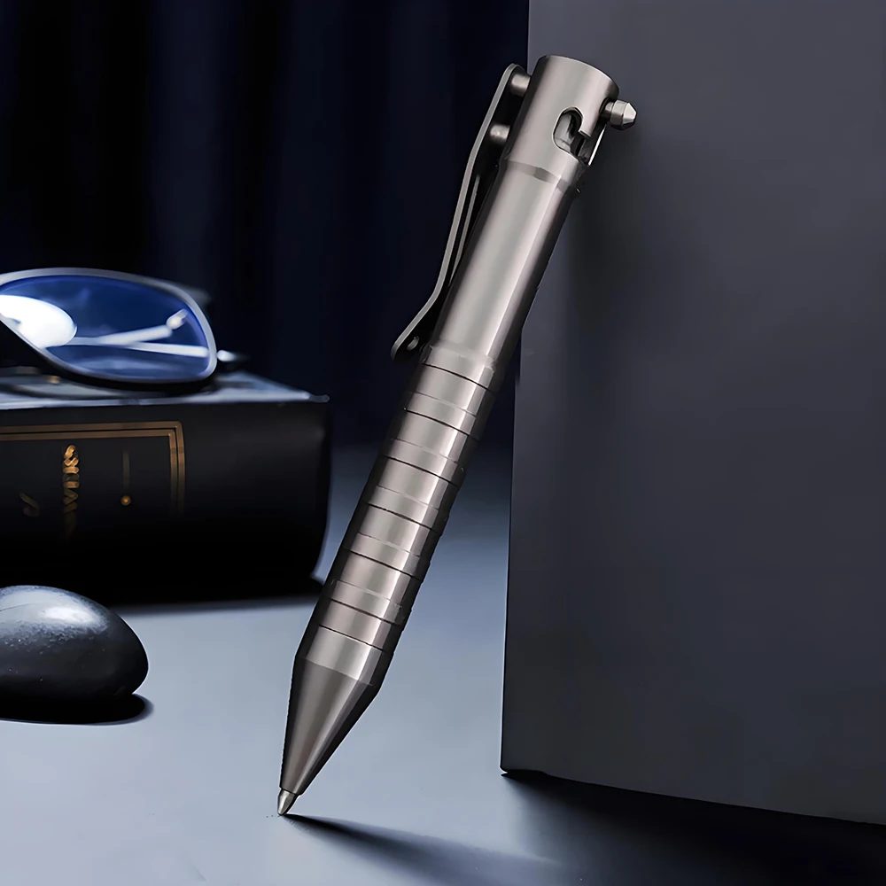 Stylo à bille en alliage de titane, action de 2,2 d'affaires, stylo signature, brise-vitre d'urgence, survie, autodéfense, outils EDC