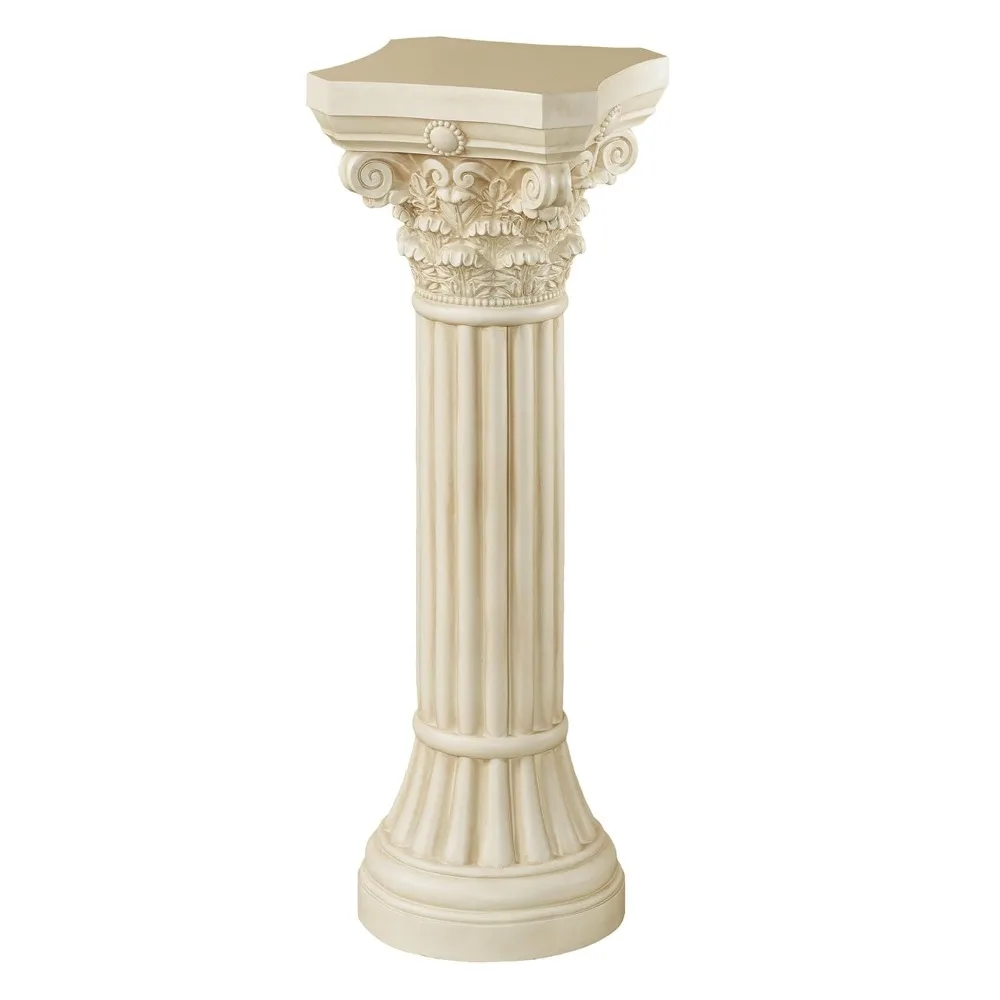 Corinthian Column Pedestal Indoor Outdoor Plant Sculpture Display Stand 31in H 16lbs, Custom